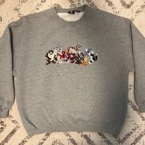 1996 Vintage Warner Bros grey crewneck